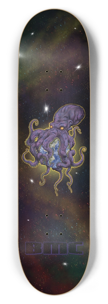 Cosmic Octopus 8-1/2 Skateboard Deck