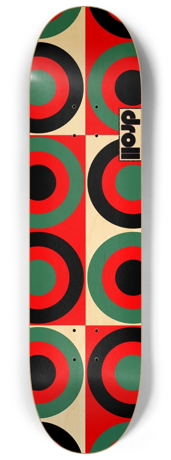 concentric circle study I 8-1/4 Skateboard Deck