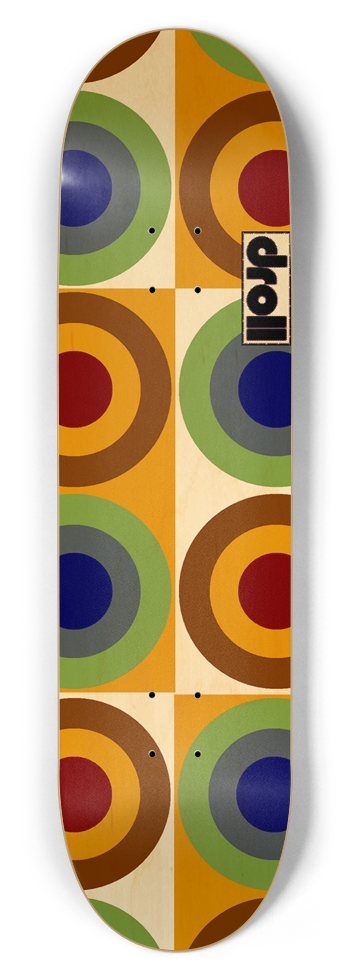 concentric circle study II 8-1/2 Skateboard Deck