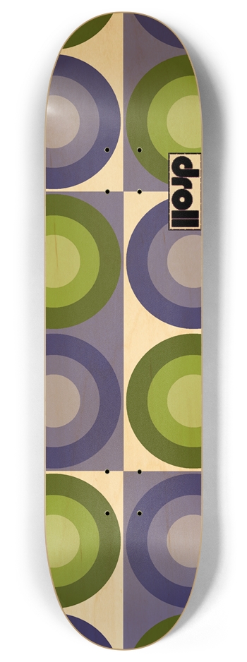 concentric circle study IV 8 Inch Skateboard Deck