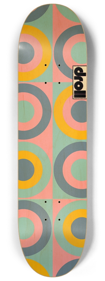 concentric circle study IX 8-1/4 Skateboard Deck