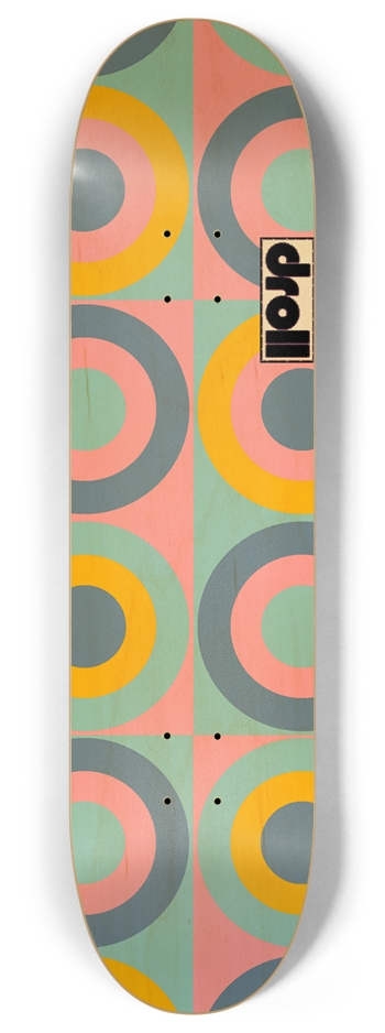 concentric circle study IX 8 Inch Skateboard Deck