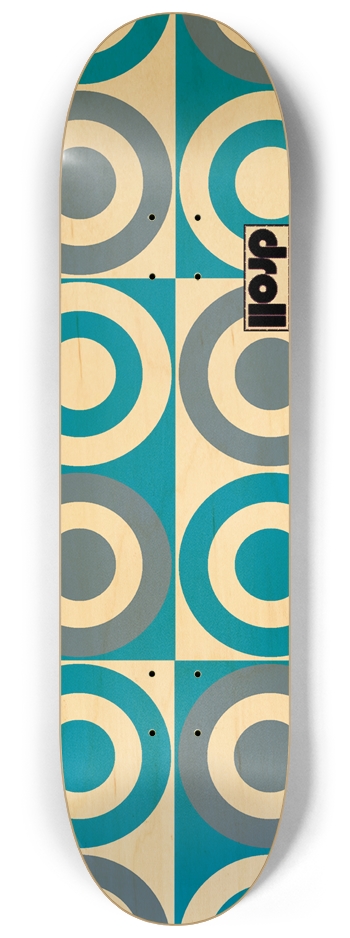 concentric circle study V 8-1/4 Skateboard Deck