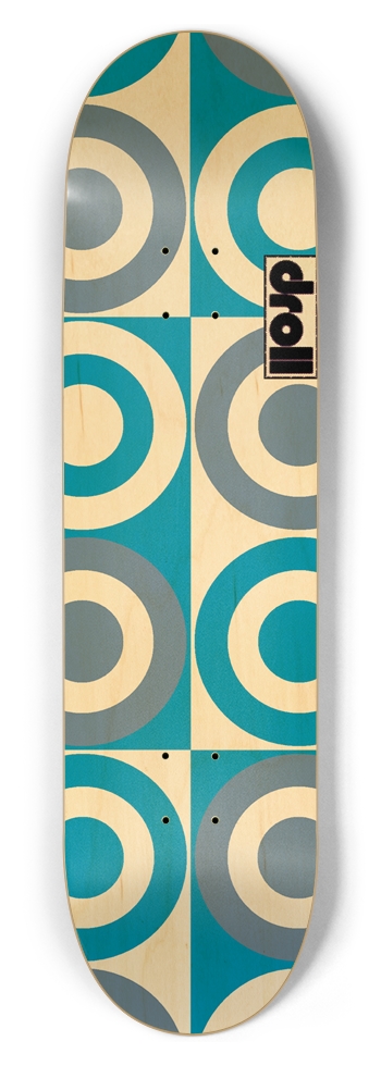 concentric circle study V 8-1/2 Skateboard Deck