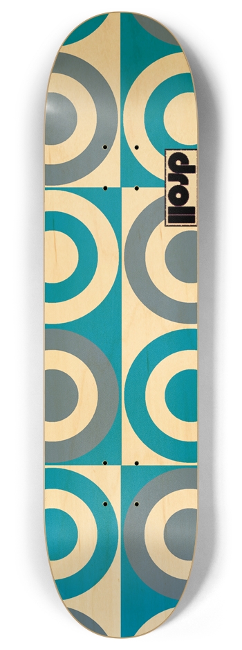 concentric circle study V 8 Inch Skateboard Deck