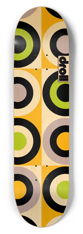 concentric circle study VI 8-1/2 Skateboard Deck