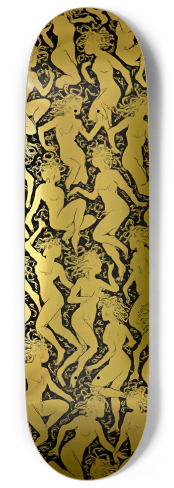 MEDUSA PATTERN GOLD 9 Inch Skateboard