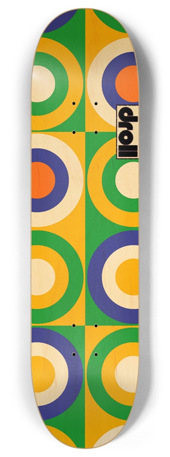 concentric circle study XI 8 Inch Skateboard Deck