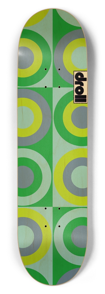 concentric circle study XII 8-1/2 Skateboard Deck