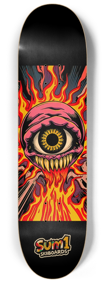 sum1sk8boards eyeball monster 8.25 popsicle skateboard