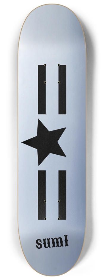 sum1sk8boards star silverfoil 8.25 popsicle skateboard
