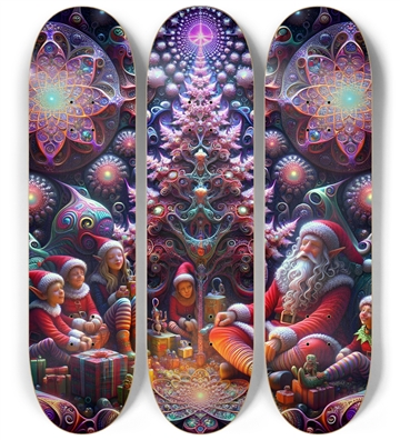 Psychedelic Fractal xmas Theme 8k 0012