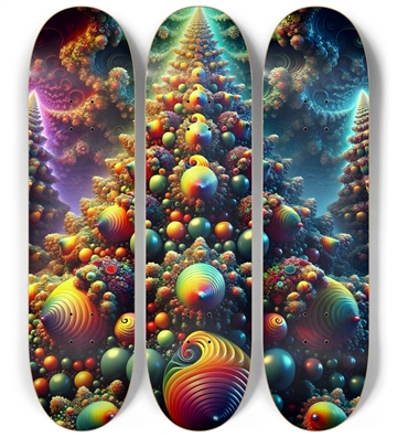 Psychedelic Fractal xmas Theme 8k 0015