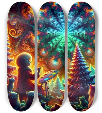 Psychedelic Fractal xmas Theme 8k 0010