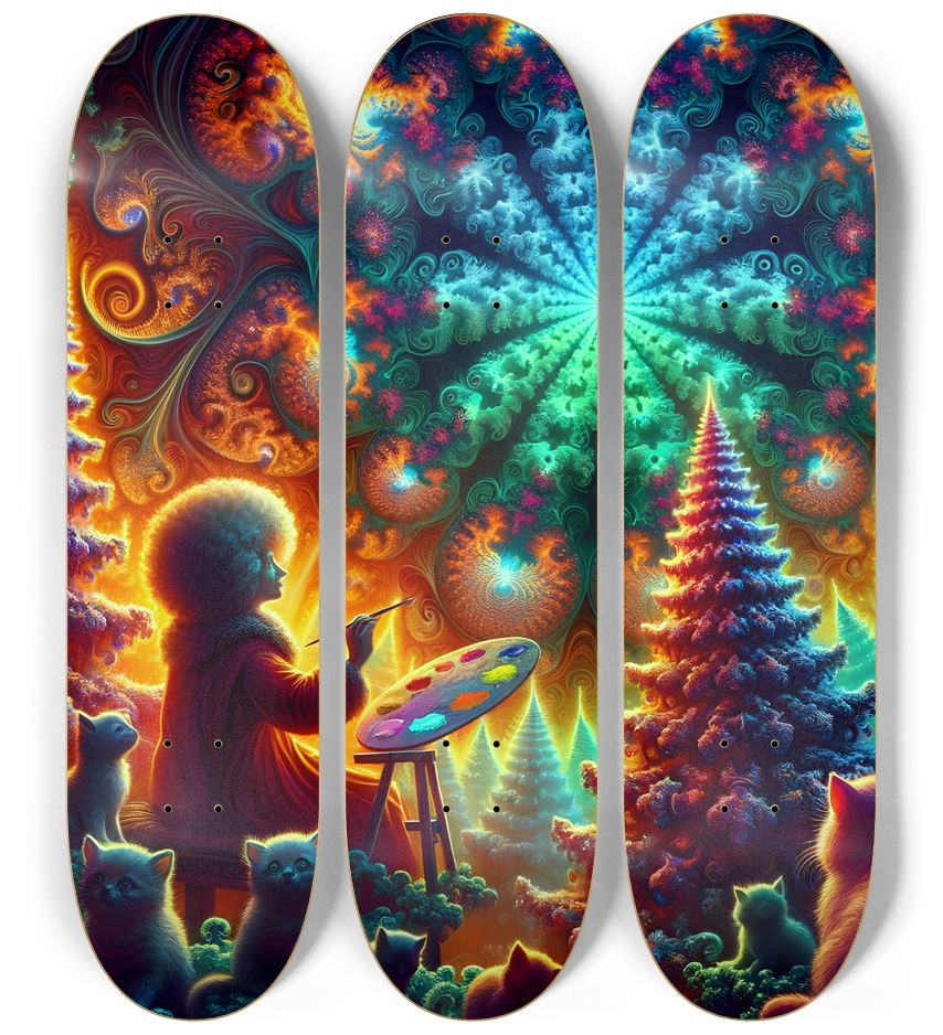 Psychedelic Fractal xmas Theme 8k 0010