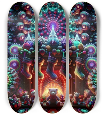 Psychedelic Fractal xmas Theme 8k 0020