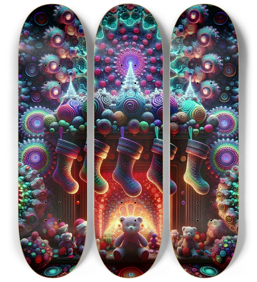 Psychedelic Fractal xmas Theme 8k 0020