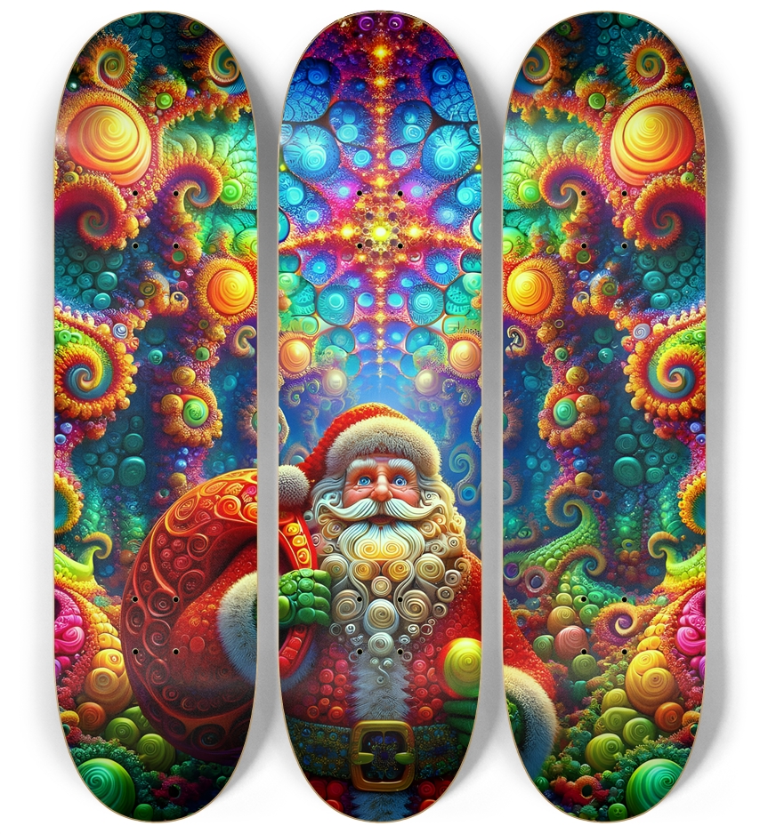 Psychedelic Fractal xmas Theme 8k 0016