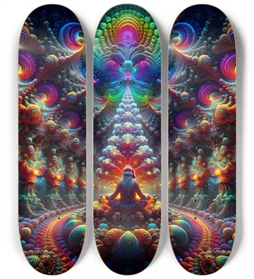 Psychedelic Fractal xmas Theme 8k 0004