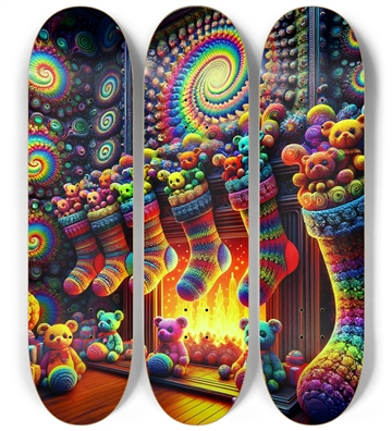 Psychedelic Fractal xmas Theme 8k 0013