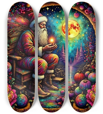 Psychedelic Fractal xmas Theme 8k 0025