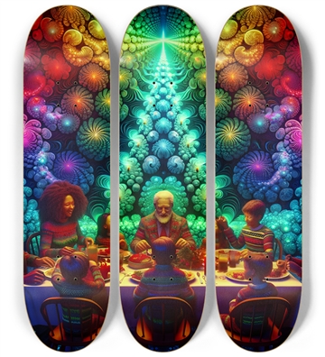 Psychedelic Fractal xmas Theme 8k 0024