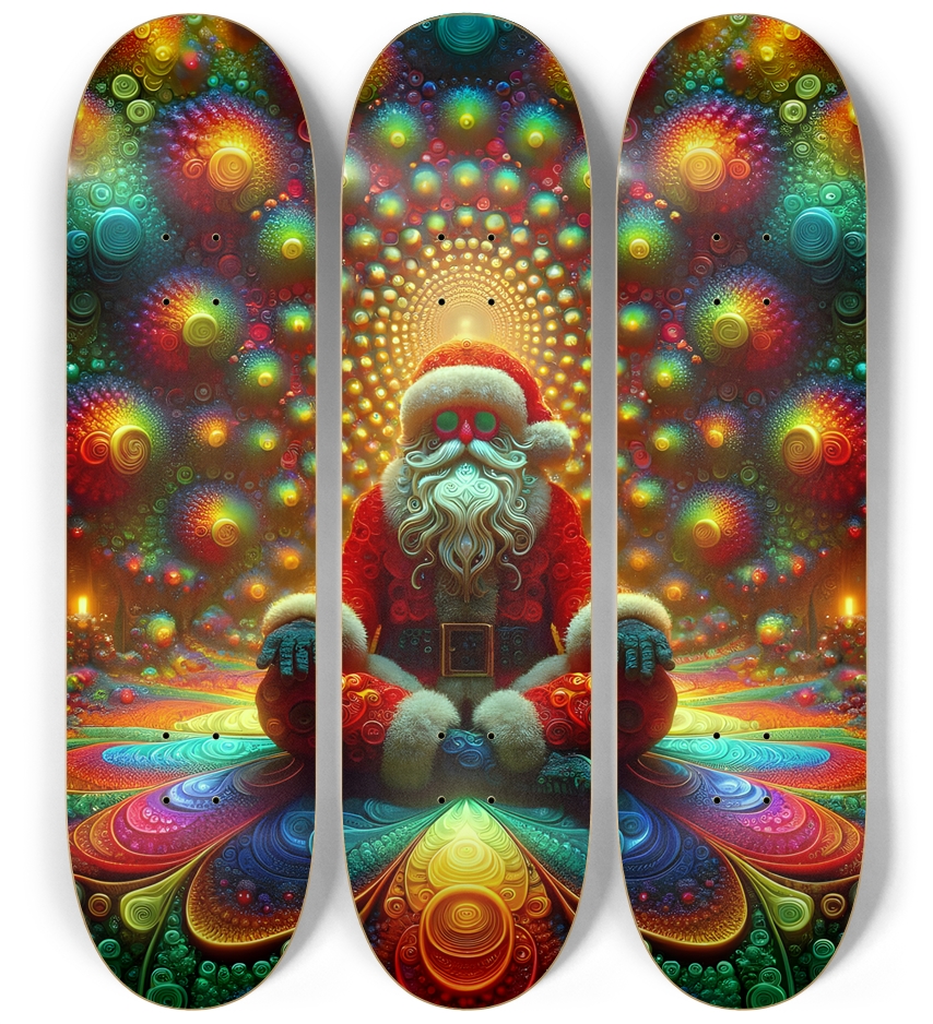 Psychedelic Fractal xmas Theme 8k 0008