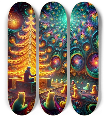 Psychedelic Fractal xmas Theme 8k 0011