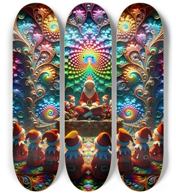 Psychedelic Fractal xmas Theme 8k 0006