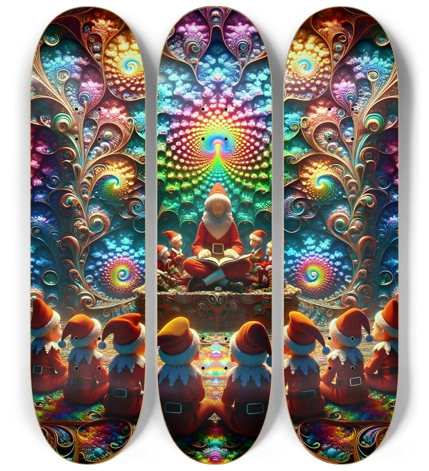 Psychedelic Fractal xmas Theme 8k 0006