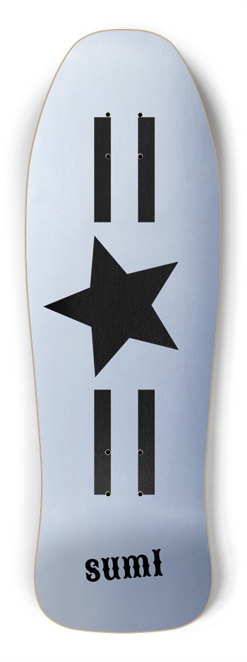 sum1sk8boards star silver foil old school shape skateboard Shredder Shape