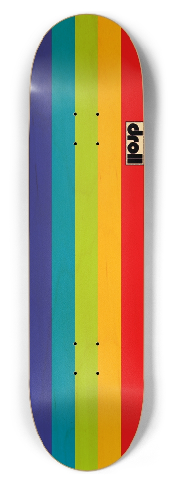 five color stripe royal blue, lantern blue, spring green, sunburst yellow, red