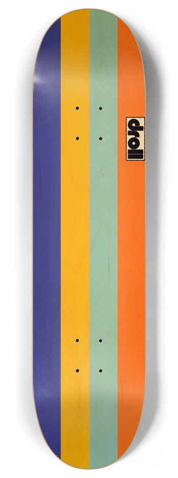 four color stripe royal blue, sunburst yellow, powder blue, orange