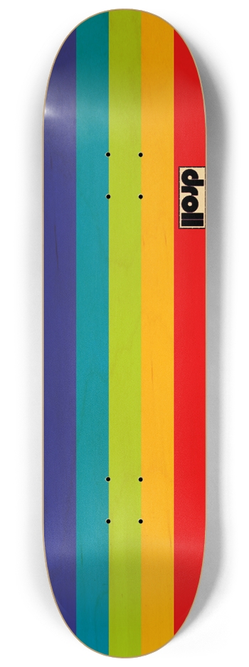 five color stripe royal blue, lantern blue, spring green, sunburst yellow, red