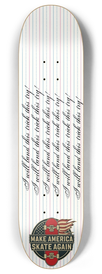 MASA Detention i will land this trick this try 8.0 8 Inch Skateboard Deck