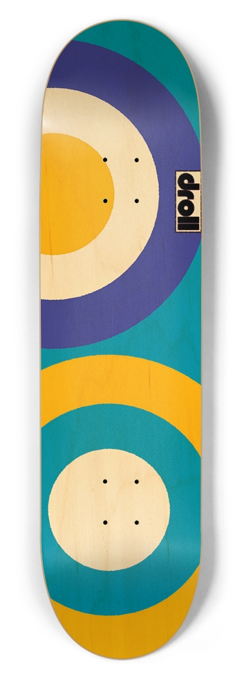two circles II 8-1/2 Skateboard Deck
