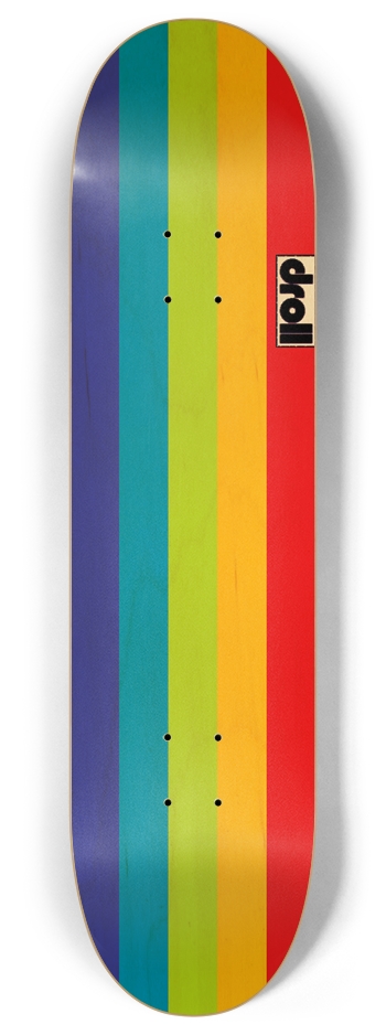 five color stripe royal blue, lantern blue, spring green, sunburst yellow, red