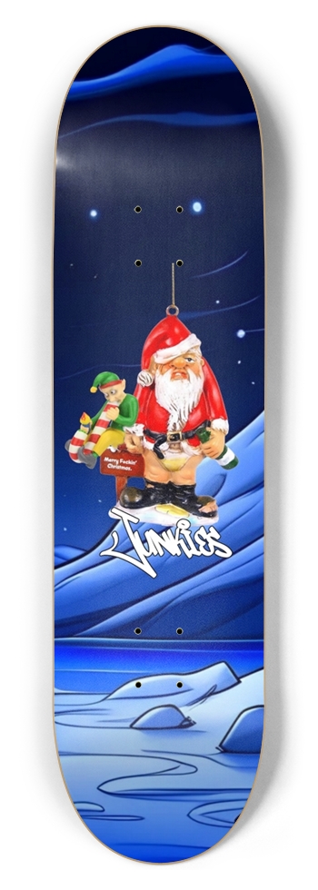 Junkies "Drunk Santa" Graphic 8.5 8-1/2 Skateboard Deck