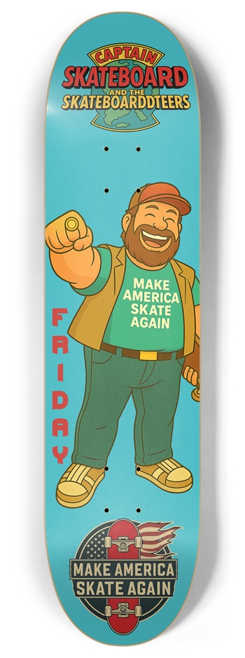 Masa Captain Skateboard Friday 8.0 8 Inch Skateboard Deck