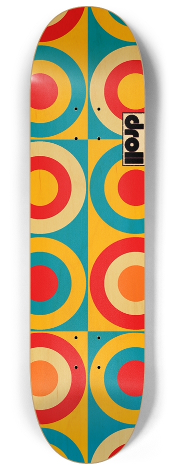 concentric circle study XVI 8-1/4 Skateboard Deck