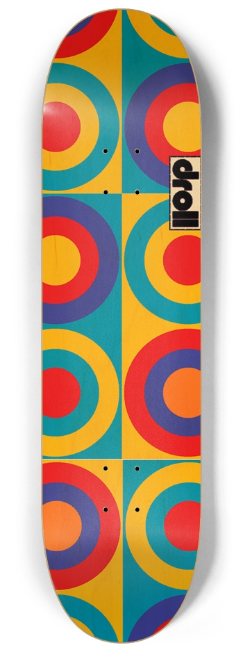 concentric circle study XVII 8-1/4 Skateboard Deck