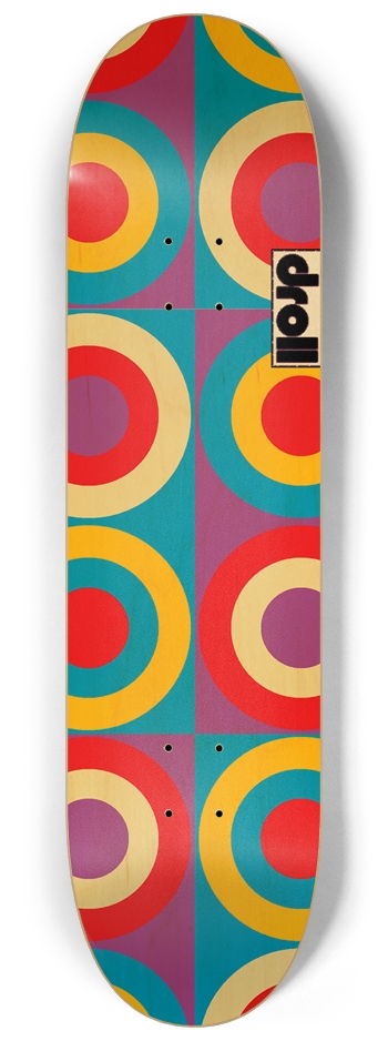 concentric circle study XV 8-1/4 Skateboard Deck