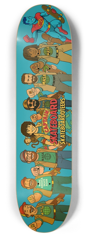 MASA Captain Skateboard Team deck 8.0