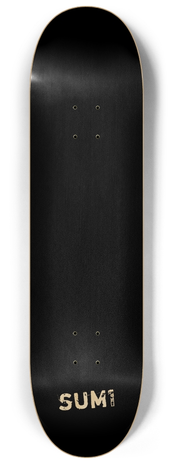 sum1sk8boards blank black natural 8.25 popsicle skateboard