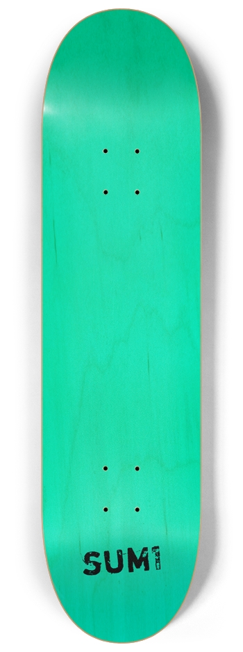 sum1sk8boards blank teal natural 8.25 popsicle skateboard 