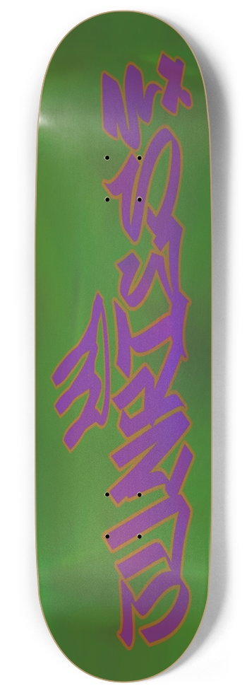 Junkies "Chicken Scratch" Holographic Green 9.0 9 Inch Skateboard