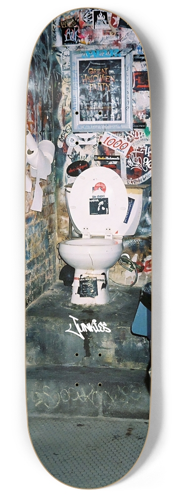 Junkies "Venue Bathroom" Graphic 9.0 9 Inch Skateboard