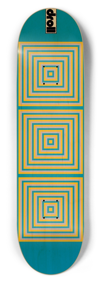 three squares IV 8-1/2 Skateboard Deck