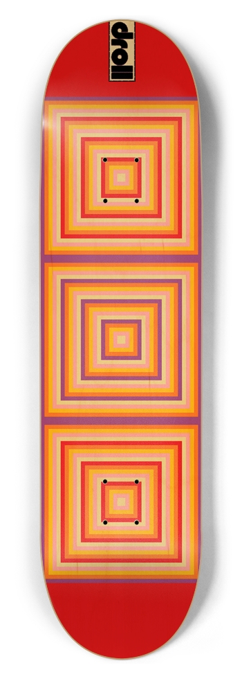 three squares VII 8-1/2 Skateboard Deck