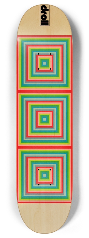 three squares II 8 Inch Skateboard Deck